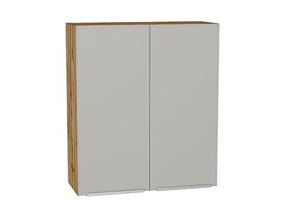 Кухонный  Шкаф верхний с 2-мя дверцами Фьюжн Дуб Вотан, Silky Light Grey, 920, 800, каркас ЛДСП  Дуб Вотан, фасад МДФ  Silky Light Grey,  920*800*320 sppr5VVTtoAR66618 - фото 3810338