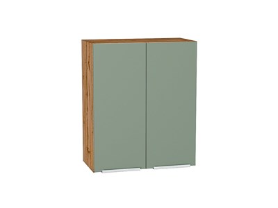 Кухонный  Шкаф верхний с 2-мя дверцами Фьюжн Дуб Вотан, Silky Mint, 720, 600, каркас ЛДСП  Дуб Вотан, фасад МДФ  Silky Mint,  716*600*320 sppr5VVTtoAR60821 - фото 3810339