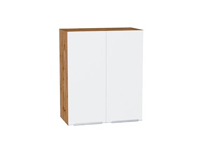 Кухонный  Шкаф верхний с 2-мя дверцами Фьюжн Дуб Вотан, Silky White, 720, 600, каркас ЛДСП  Дуб Вотан, фасад МДФ  Silky White,  716*600*320 sppr5VVTtoAR60809 - фото 3810343