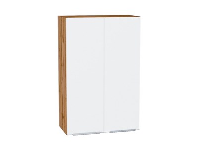 Кухонный  Шкаф верхний с 2-мя дверцами Фьюжн Дуб Вотан, Silky White, 920, 600, каркас ЛДСП  Дуб Вотан, фасад МДФ  Silky White,  920*600*320 sppr5VVTtoAR60811 - фото 3810345