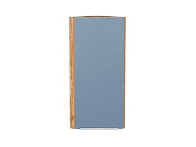 Кухонный  Шкаф верхний торцевой Фьюжн Дуб Вотан, Silky Blue, 920, каркас ЛДСП  Дуб Вотан, фасад МДФ  Silky Blue,  920*300*306 sppr5VVTtoAR60842 - фото 3810392
