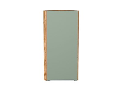 Кухонный  Шкаф верхний торцевой Фьюжн Дуб Вотан, Silky Mint, 920, каркас ЛДСП  Дуб Вотан, фасад МДФ  Silky Mint,  920*300*306 sppr5VVTtoAR60841 - фото 3810398