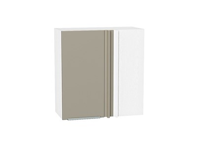 Кухонный  Шкаф верхний прямой угловой Фьюжн Белый, Silky Grey, 720, каркас ЛДСП  Белый, фасад МДФ  Silky Grey,  716*700*345 sppr5VVTtoAR60140 - фото 3810436