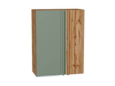 Кухонный  Шкаф верхний прямой угловой Фьюжн Дуб Вотан, Silky Mint, 920, каркас ЛДСП  Дуб Вотан, фасад МДФ  Silky Mint,  920*700*345 sppr5VVTtoAR60687 - фото 3810459