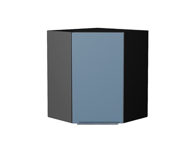 Кухонный  Шкаф верхний угловой Фьюжн Graphite, Silky Blue, 720, каркас ЛДСП  Graphite, фасад МДФ  Silky Blue,  716*600*600 sppr5VVTtoAR52092 - фото 3810470
