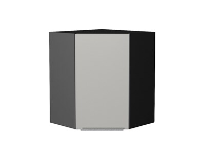 Кухонный  Шкаф верхний угловой Фьюжн Graphite, Silky Light Grey, 720, каркас ЛДСП  Graphite, фасад МДФ  Silky Light Grey,  716*600*600 sppr5VVTtoAR66633 - фото 3810474