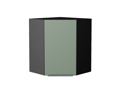 Кухонный  Шкаф верхний угловой Фьюжн Graphite, Silky Mint, 720, каркас ЛДСП  Graphite, фасад МДФ  Silky Mint,  716*600*600 sppr5VVTtoAR52090 - фото 3810476