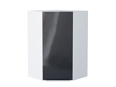 Кухонный  Шкаф верхний угловой Фьюжн Белый, Anthracite, 920, каркас ЛДСП  Белый, фасад МДФ  Anthracite,  920*600*600 sppr5VVTtoAR45097 - фото 3810483