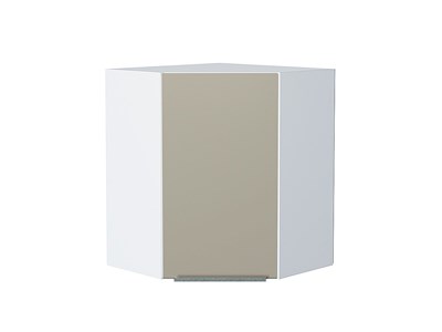 Кухонный  Шкаф верхний угловой Фьюжн Белый, Silky Grey, 720, каркас ЛДСП  Белый, фасад МДФ  Silky Grey,  716*600*600 sppr5VVTtoAR52087 - фото 3810490