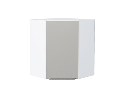 Кухонный  Шкаф верхний угловой Фьюжн Белый, Silky Light Grey, 720, каркас ЛДСП  Белый, фасад МДФ  Silky Light Grey,  716*600*600 sppr5VVTtoAR66629 - фото 3810492