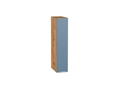 Кухонный  Шкаф верхний бутылочница Фьюжн Дуб Вотан, Silky Blue, 150, каркас ЛДСП  Дуб Вотан, фасад МДФ  Silky Blue,  716*150*320 sppr5VVTtoAR60605 - фото 3810566
