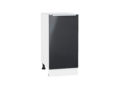 Кухонный  Шкаф нижний с 1-ой дверцей Фьюжн Белый, Anthracite, 400, каркас ЛДСП  Белый, фасад МДФ  Anthracite,  816*400*480 sppr5VVTtoAR36816 - фото 3810649
