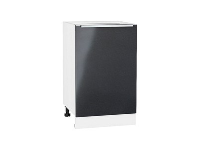 Кухонный  Шкаф нижний с 1-ой дверцей Фьюжн Белый, Anthracite, 500, каркас ЛДСП  Белый, фасад МДФ  Anthracite,  816*500*480 sppr5VVTtoAR39732 - фото 3810651