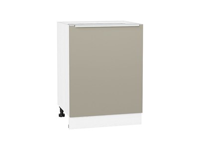 Кухонный  Шкаф нижний с 1-ой дверцей Фьюжн Белый, Silky Grey, 600, каркас ЛДСП  Белый, фасад МДФ  Silky Grey,  816*600*480 sppr5VVTtoAR52169 - фото 3810680