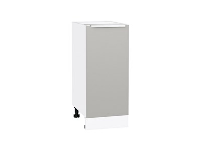 Кухонный  Шкаф нижний с 1-ой дверцей Фьюжн Белый, Silky Light Grey, 350, каркас ЛДСП  Белый, фасад МДФ  Silky Light Grey,  816*350*480 sppr5VVTtoAR66656 - фото 3810683