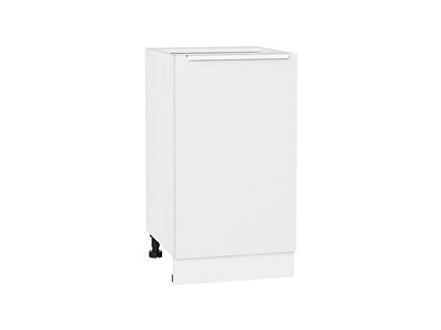 Кухонный  Шкаф нижний с 1-ой дверцей Фьюжн Белый, Silky White, 450, каркас ЛДСП  Белый, фасад МДФ  Silky White,  816*450*480 sppr5VVTtoAR52159 - фото 3810699
