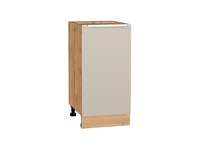Кухонный  Шкаф нижний с 1-ой дверцей Фьюжн Дуб Вотан, Cream Silk, 400, каркас ЛДСП  Дуб Вотан, фасад МДФ  Cream Silk,  816*400*480 sppr5VVTtoAR71990 - фото 3810719