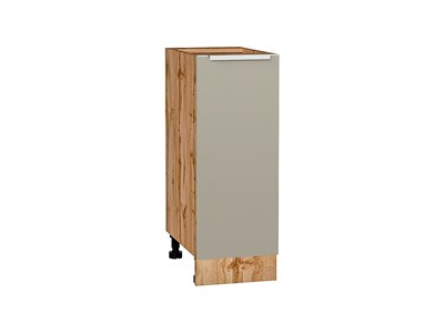 Кухонный  Шкаф нижний с 1-ой дверцей Фьюжн Дуб Вотан, Silky Grey, 300, каркас ЛДСП  Дуб Вотан, фасад МДФ  Silky Grey,  816*300*480 sppr5VVTtoAR60960 - фото 3810738