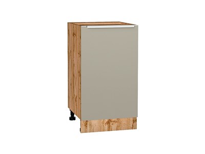 Кухонный  Шкаф нижний с 1-ой дверцей Фьюжн Дуб Вотан, Silky Grey, 450, каркас ЛДСП  Дуб Вотан, фасад МДФ  Silky Grey,  816*450*480 sppr5VVTtoAR60974 - фото 3810741