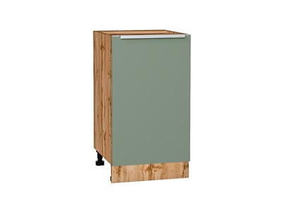 Кухонный  Шкаф нижний с 1-ой дверцей Фьюжн Дуб Вотан, Silky Mint, 450, каркас ЛДСП  Дуб Вотан, фасад МДФ  Silky Mint,  816*450*480 sppr5VVTtoAR60978 - фото 3810755