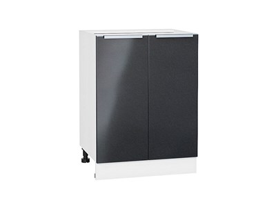 Кухонный  Шкаф нижний с 2-мя дверцами Фьюжн Белый, Anthracite, 600, каркас ЛДСП  Белый, фасад МДФ  Anthracite,  816*600*480 sppr5VVTtoAR36843 - фото 3810785