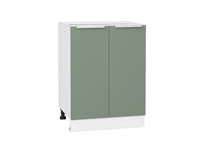 Кухонный  Шкаф нижний с 2-мя дверцами Фьюжн Белый, Silky Mint, 600, каркас ЛДСП  Белый, фасад МДФ  Silky Mint,  816*600*480 sppr5VVTtoAR52210 - фото 3810797