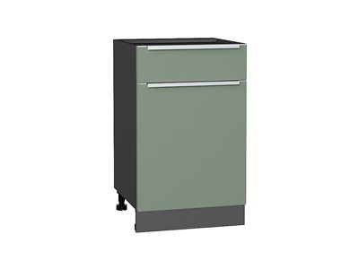 Кухонный  Шкаф нижний с 1-ой дверцей и ящиком Фьюжн Graphite, Silky Mint, 500, каркас ЛДСП  Graphite, фасад МДФ  Silky Mint,  816*500*480 sppr5VVTtoAR52144 - фото 3810842