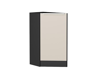 Кухонный  Шкаф нижний торцевой Фьюжн Graphite, Cream Silk, каркас ЛДСП  Graphite, фасад МДФ  Cream Silk,  816*296*554 sppr5VVTtoAR72007 - фото 3811091