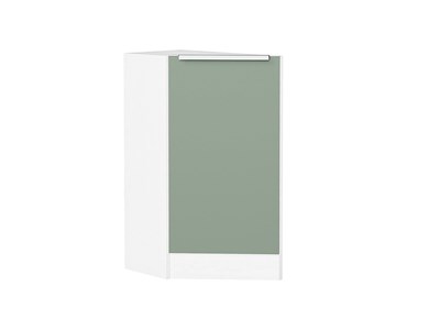 Кухонный  Шкаф нижний торцевой Фьюжн Белый, Silky Mint, каркас ЛДСП  Белый, фасад МДФ  Silky Mint,  816*296*554 sppr5VVTtoAR52267 - фото 3811105