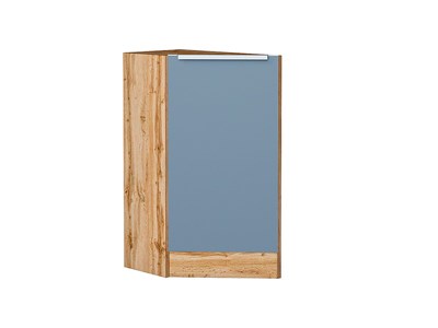 Кухонный  Шкаф нижний торцевой Фьюжн Дуб Вотан, Silky Blue, каркас ЛДСП  Дуб Вотан, фасад МДФ  Silky Blue,  816*296*554 sppr5VVTtoAR61060 - фото 3811111