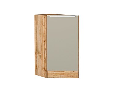 Кухонный  Шкаф нижний торцевой Фьюжн Дуб Вотан, Silky Grey, каркас ЛДСП  Дуб Вотан, фасад МДФ  Silky Grey,  816*296*554 sppr5VVTtoAR61058 - фото 3811112