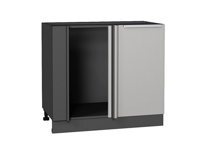 Кухонный  Шкаф нижний угловой Фьюжн Graphite, Silky Light Grey, каркас ЛДСП  Graphite, фасад МДФ  Silky Light Grey,  816*890*480 sppr5VVTtoAR66709 - фото 3811122