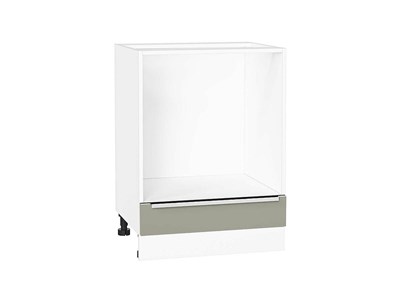 Кухонный  Шкаф нижний под духовку Фьюжн Белый, Silky Grey, 600, каркас ЛДСП  Белый, фасад МДФ  Silky Grey,  816*600*476 sppr5VVTtoAR52119 - фото 3811172