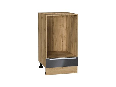 Кухонный  Шкаф нижний под духовку Фьюжн Дуб Вотан, Anthracite, 450, каркас ЛДСП  Дуб Вотан, фасад МДФ  Anthracite,  816*450*476 sppr5VVTtoAR67092 - фото 3811181