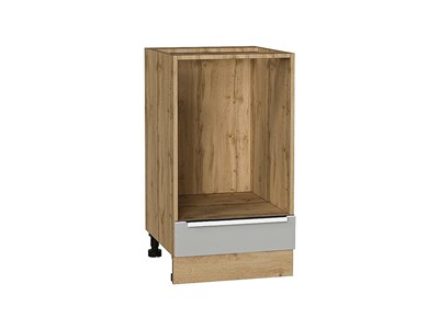 Кухонный  Шкаф нижний под духовку Фьюжн Дуб Вотан, Silky Light Grey, 450, каркас ЛДСП  Дуб Вотан, фасад МДФ  Silky Light Grey,  816*450*476 sppr5VVTtoAR67077 - фото 3811191