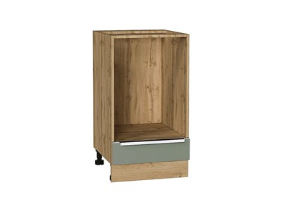 Кухонный  Шкаф нижний под духовку Фьюжн Дуб Вотан, Silky Mint, 450, каркас ЛДСП  Дуб Вотан, фасад МДФ  Silky Mint,  816*450*476 sppr5VVTtoAR67083 - фото 3811193