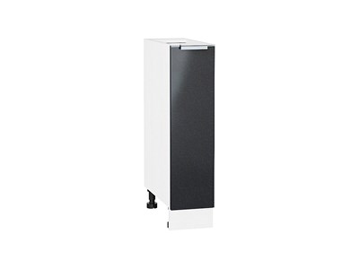 Кухонный  Шкаф нижний бутылочница Фьюжн Белый, Anthracite, 200, каркас ЛДСП  Белый, фасад МДФ  Anthracite,  816*200*480 sppr5VVTtoAR40410 - фото 3811218