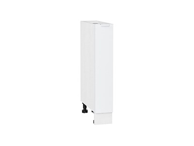 Кухонный  Шкаф нижний бутылочница Фьюжн Белый, Silky White, 150, каркас ЛДСП  Белый, фасад МДФ  Silky White,  816*150*480 sppr5VVTtoAR52101 - фото 3811231