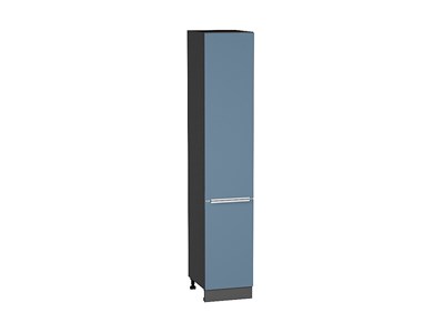 Кухонный  Шкаф пенал с 2-мя дверцами Фьюжн Graphite, Silky Blue, 2140, 400, каркас ЛДСП  Graphite, фасад МДФ  Silky Blue,  2132*400*576 sppr5VVTtoAR52326 - фото 3811267