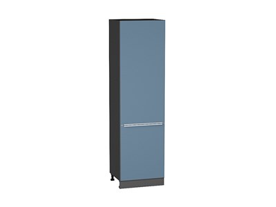 Кухонный  Шкаф пенал с 2-мя дверцами Фьюжн Graphite, Silky Blue, 2140, 600, каркас ЛДСП  Graphite, фасад МДФ  Silky Blue,  2132*600*576 sppr5VVTtoAR52348 - фото 3811268