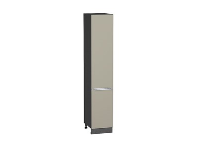 Кухонный  Шкаф пенал с 2-мя дверцами Фьюжн Graphite, Silky Grey, 2140, 400, каркас ЛДСП  Graphite, фасад МДФ  Silky Grey,  2132*400*576 sppr5VVTtoAR52322 - фото 3811271