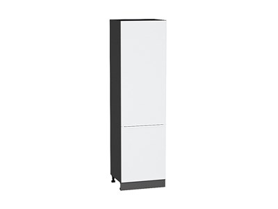 Кухонный  Шкаф пенал с 2-мя дверцами Фьюжн Graphite, Silky White, 2140, 600, каркас ЛДСП  Graphite, фасад МДФ  Silky White,  2132*600*576 sppr5VVTtoAR52330 - фото 3811284