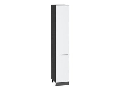 Кухонный  Шкаф пенал с 2-мя дверцами Фьюжн Graphite, Silky White, 2340, 400, каркас ЛДСП  Graphite, фасад МДФ  Silky White,  2336*400*576 sppr5VVTtoAR52331 - фото 3811285