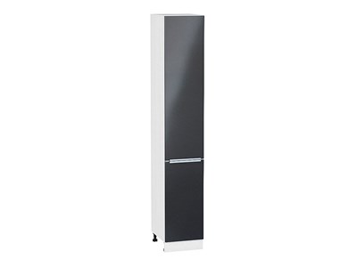 Кухонный  Шкаф пенал с 2-мя дверцами Фьюжн Белый, Anthracite, 2340, 400, каркас ЛДСП  Белый, фасад МДФ  Anthracite,  2336*400*576 sppr5VVTtoAR45112 - фото 3811293