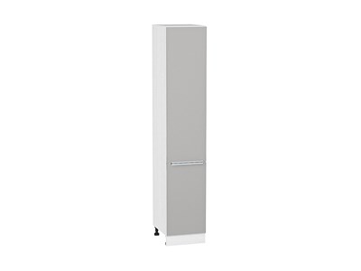 Кухонный  Шкаф пенал с 2-мя дверцами Фьюжн Белый, Silky Light Grey, 2140, 400, каркас ЛДСП  Белый, фасад МДФ  Silky Light Grey,  2132*400*576 sppr5VVTtoAR66722 - фото 3811311