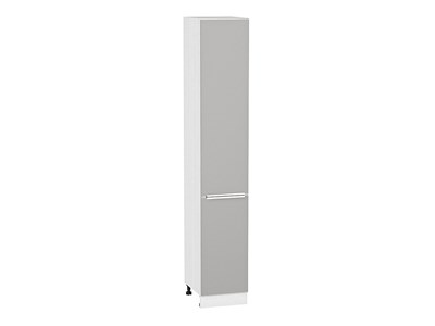 Кухонный  Шкаф пенал с 2-мя дверцами Фьюжн Белый, Silky Light Grey, 2340, 400, каркас ЛДСП  Белый, фасад МДФ  Silky Light Grey,  2336*400*576 sppr5VVTtoAR66724 - фото 3811313
