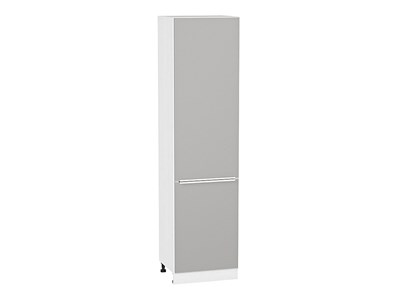 Кухонный  Шкаф пенал с 2-мя дверцами Фьюжн Белый, Silky Light Grey, 2340, 600, каркас ЛДСП  Белый, фасад МДФ  Silky Light Grey,  2336*600*576 sppr5VVTtoAR66725 - фото 3811314