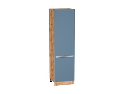 Кухонный  Шкаф пенал с 2-мя дверцами Фьюжн Дуб Вотан, Silky Blue, 2140, 600, каркас ЛДСП  Дуб Вотан, фасад МДФ  Silky Blue,  2132*600*576 sppr5VVTtoAR60711 - фото 3811340