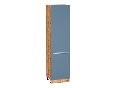 Кухонный  Шкаф пенал с 2-мя дверцами Фьюжн Дуб Вотан, Silky Blue, 2340, 600, каркас ЛДСП  Дуб Вотан, фасад МДФ  Silky Blue,  2336*600*576 sppr5VVTtoAR60713 - фото 3811342