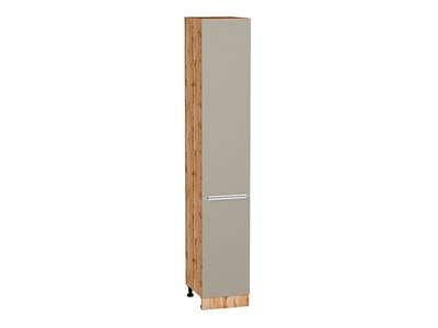 Кухонный  Шкаф пенал с 2-мя дверцами Фьюжн Дуб Вотан, Silky Grey, 2340, 400, каркас ЛДСП  Дуб Вотан, фасад МДФ  Silky Grey,  2336*400*576 sppr5VVTtoAR60704 - фото 3811345